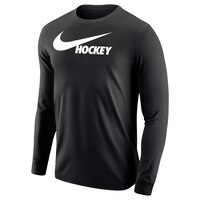 Nike Men's BCS Core Hockey Cotton Long Sleeve T Shirt Front_Three_Fourths_Angled_Left
