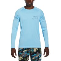 Nike Men's Swoosh At Sea Long Sleeve Hydroguard T Shirt Front_Flat