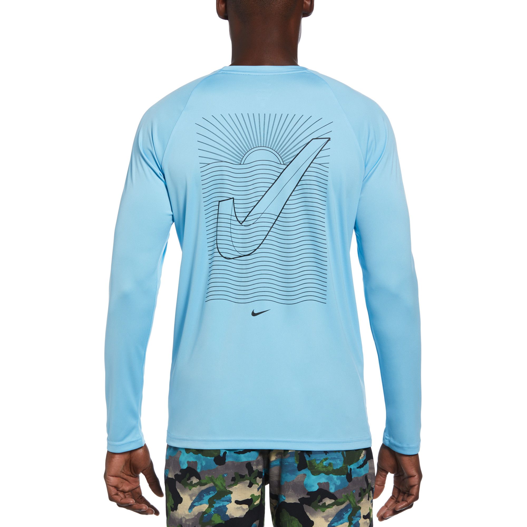 Nike Men's Swoosh At Sea Long Sleeve Hydroguard T Shirt