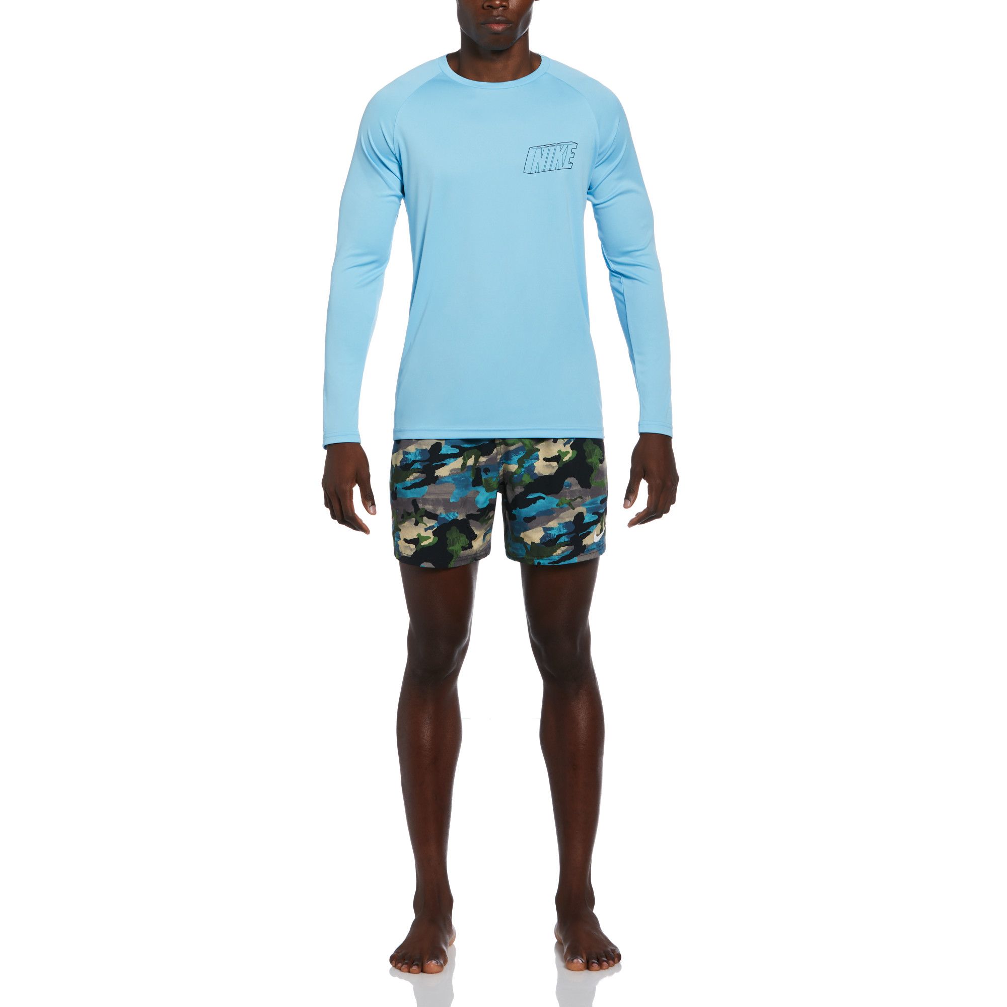 Nike Men's Swoosh At Sea Long Sleeve Hydroguard T Shirt