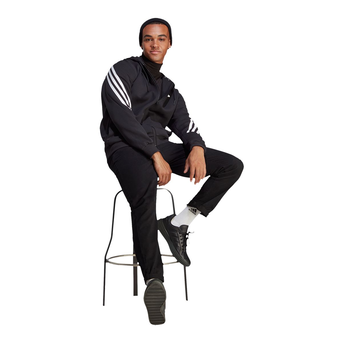 adidas Men's Future Icons 3-Stripes Full Zip Hooded Track Top