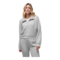 TravisMathew Women's Skyloft 1/2 Zip Golf Pullover Front_Angled_Left