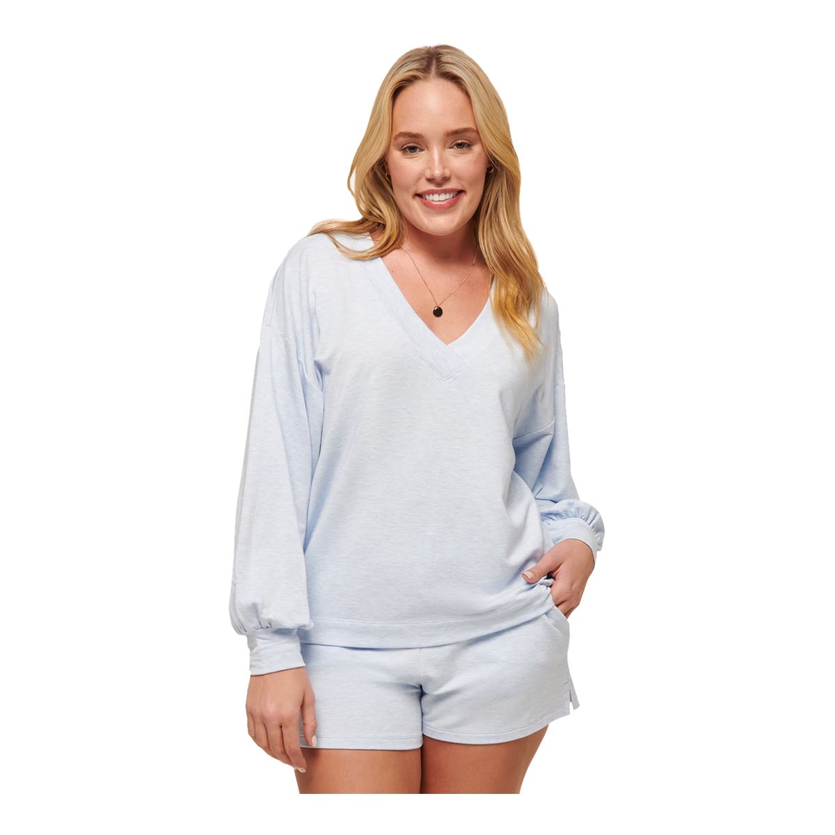 TravisMathew Women's Cloud Half Zip V-neck Golf Pullover