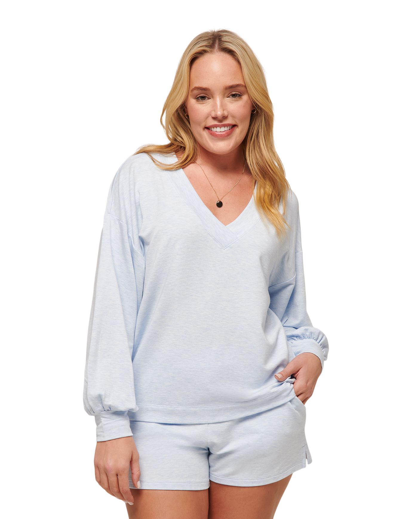 TravisMathew Women's Cloud Half Zip V-neck Golf Pullover