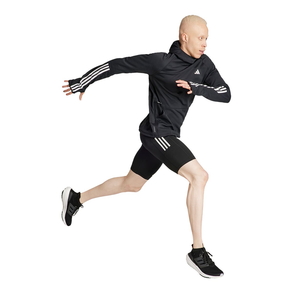 adidas Men's Own The Run Essentials 3 Stripes Hoodie
