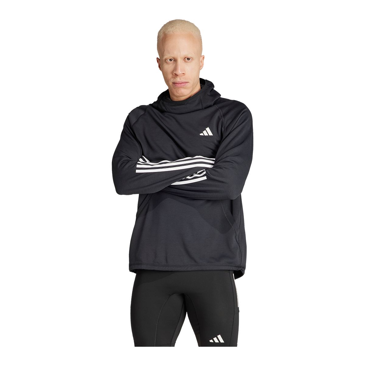 adidas Men's Own The Run Essentials 3 Stripes Hoodie
