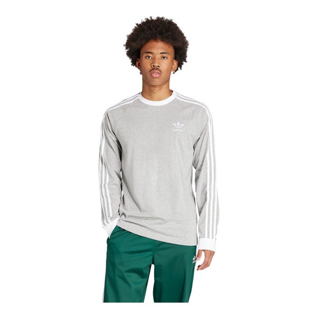 adidas Men's Originals 3 Stripes Long Sleeve T Shirt