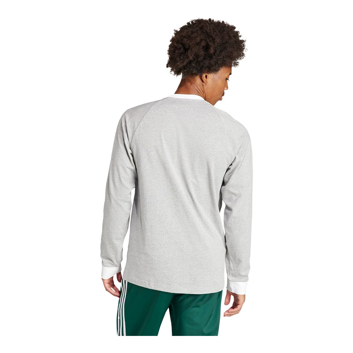 adidas Men's Originals 3 Stripes Long Sleeve T Shirt