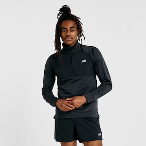 New Balance Men's Athletics Heat Grid Half Zip Long Sleeve Top