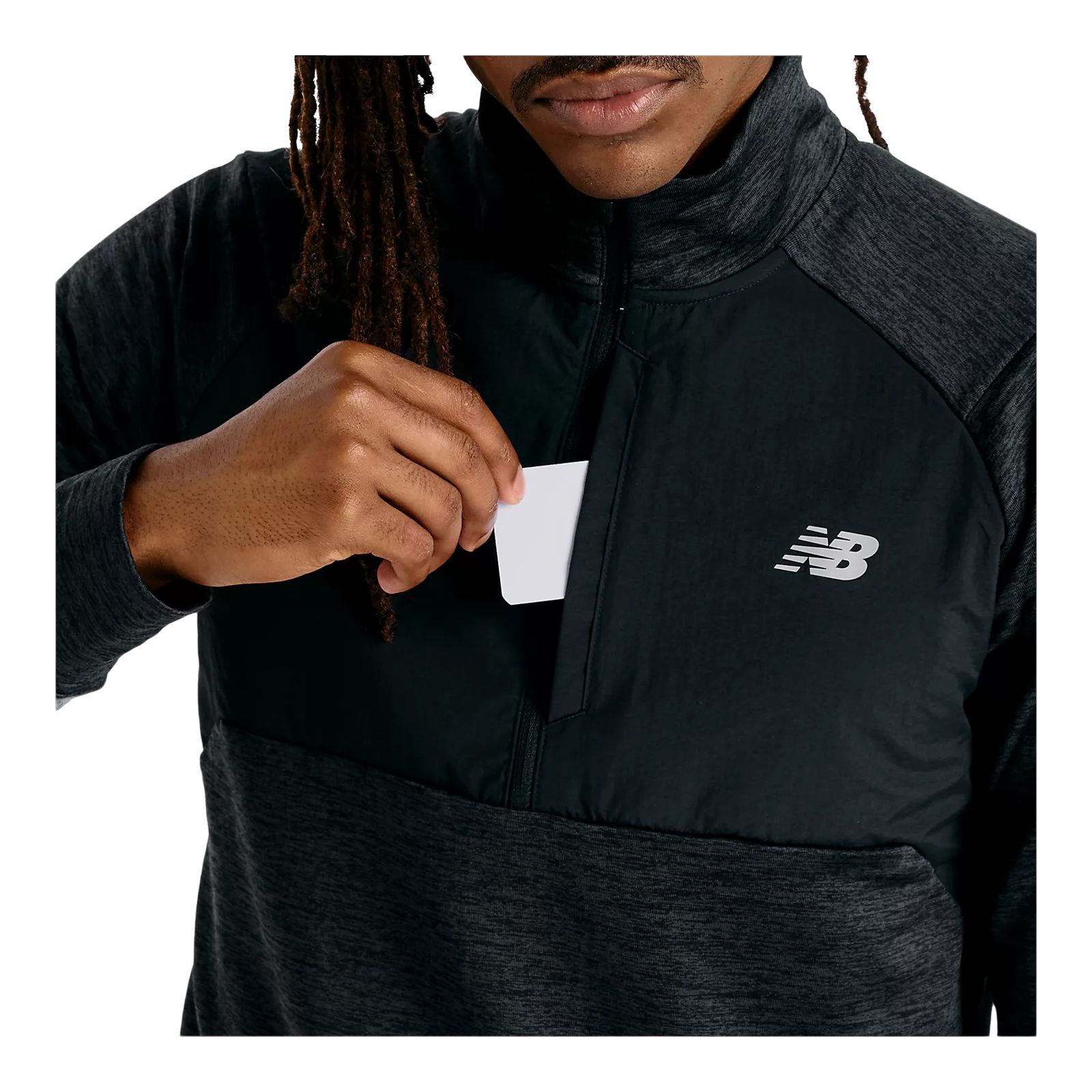 New Balance Men's Athletics Heat Grid 1/2 Zip Long Sleeve Top