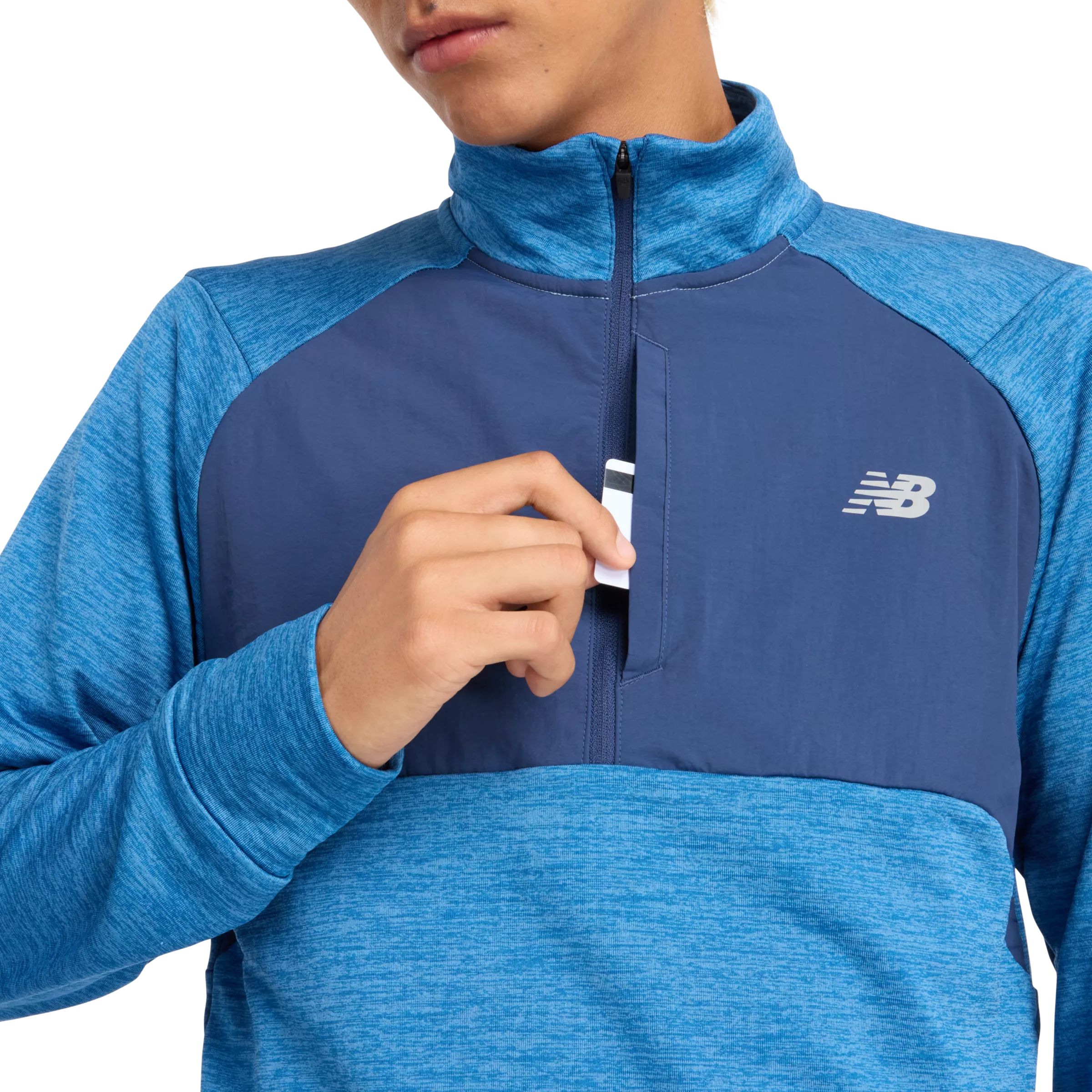 New Balance Men's Athletics Heat Grid 1/2 Zip Long Sleeve Top