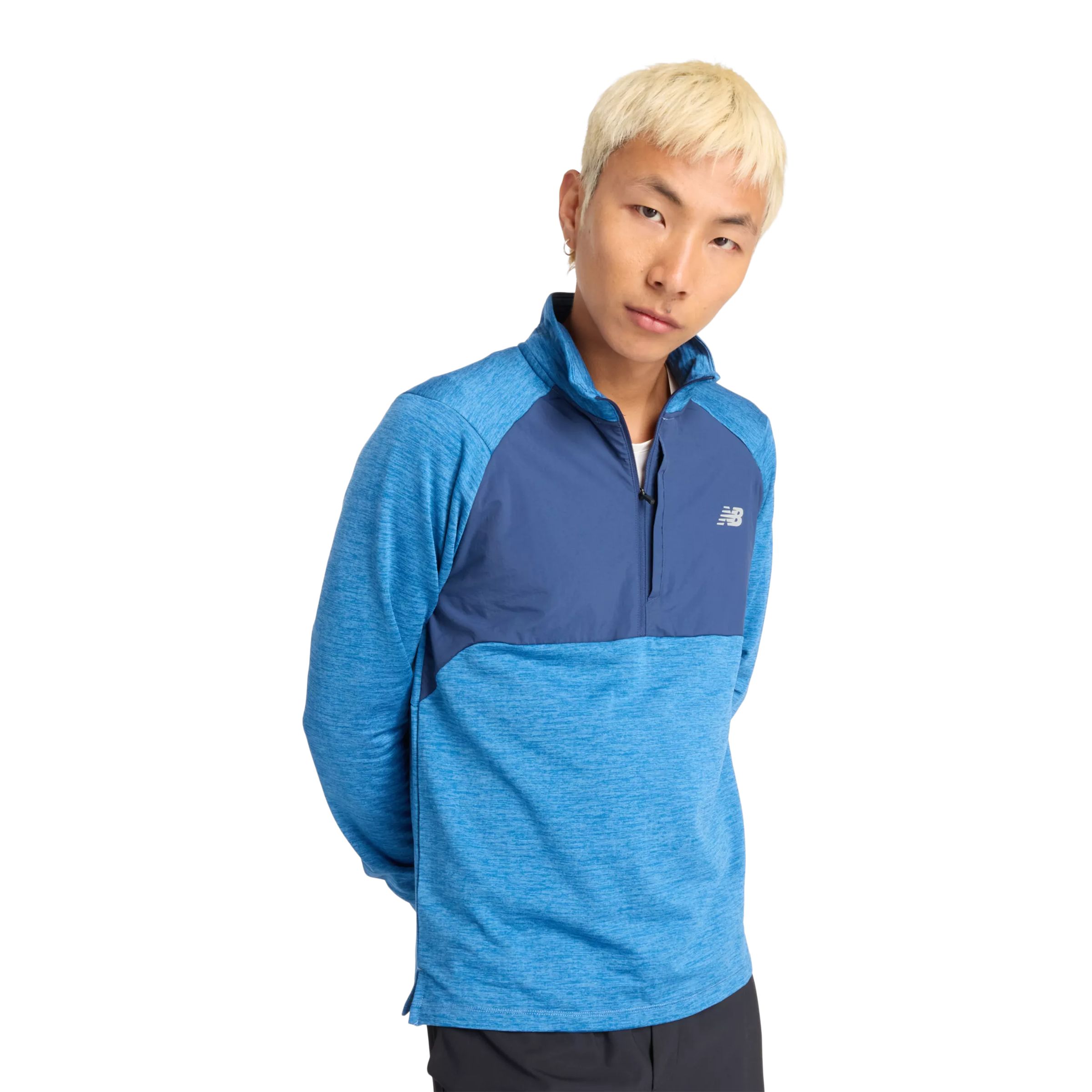 New Balance Men's Athletics Heat Grid 1/2 Zip Long Sleeve Top