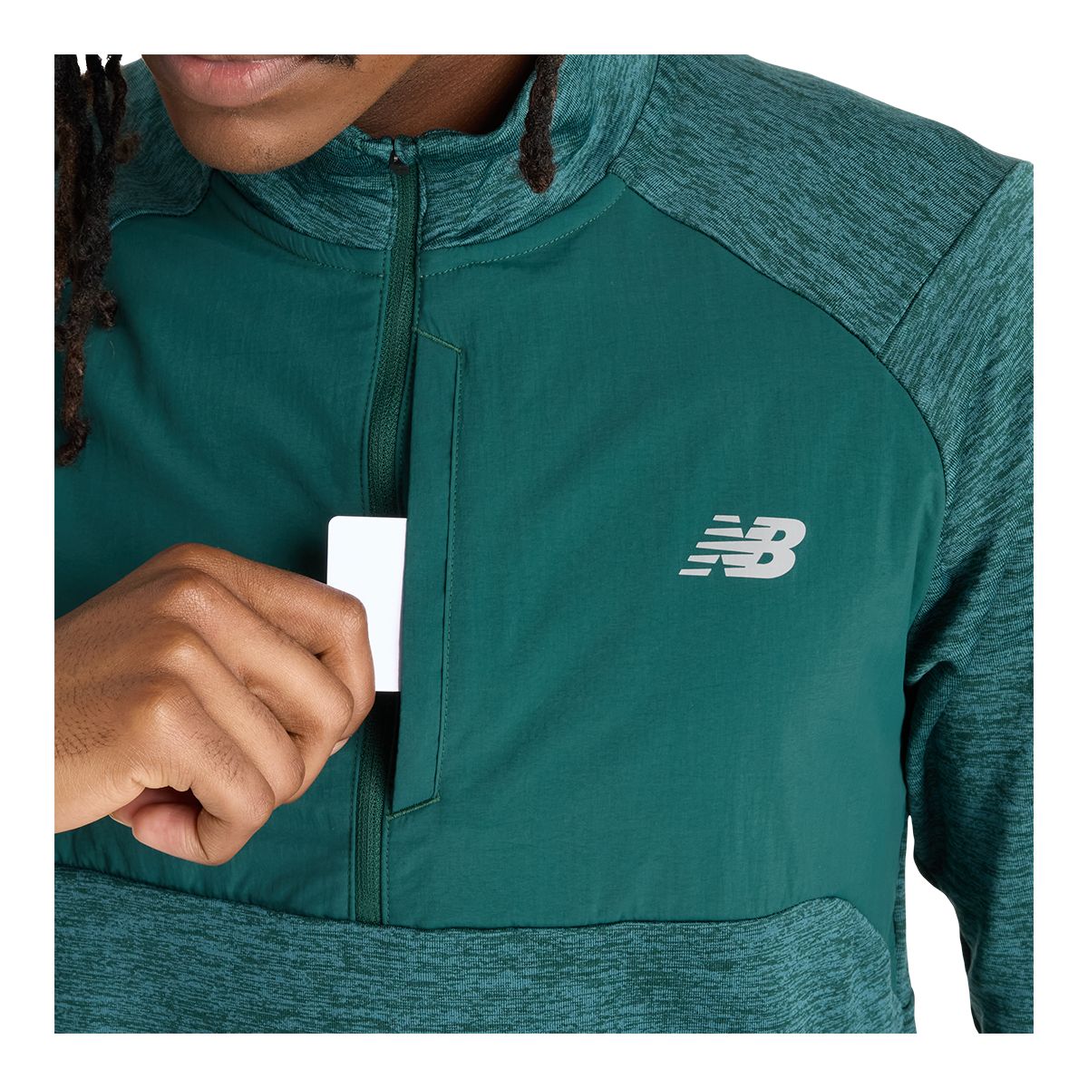 New Balance Men's Athletics Heat Grid 1/2 Zip Long Sleeve Top