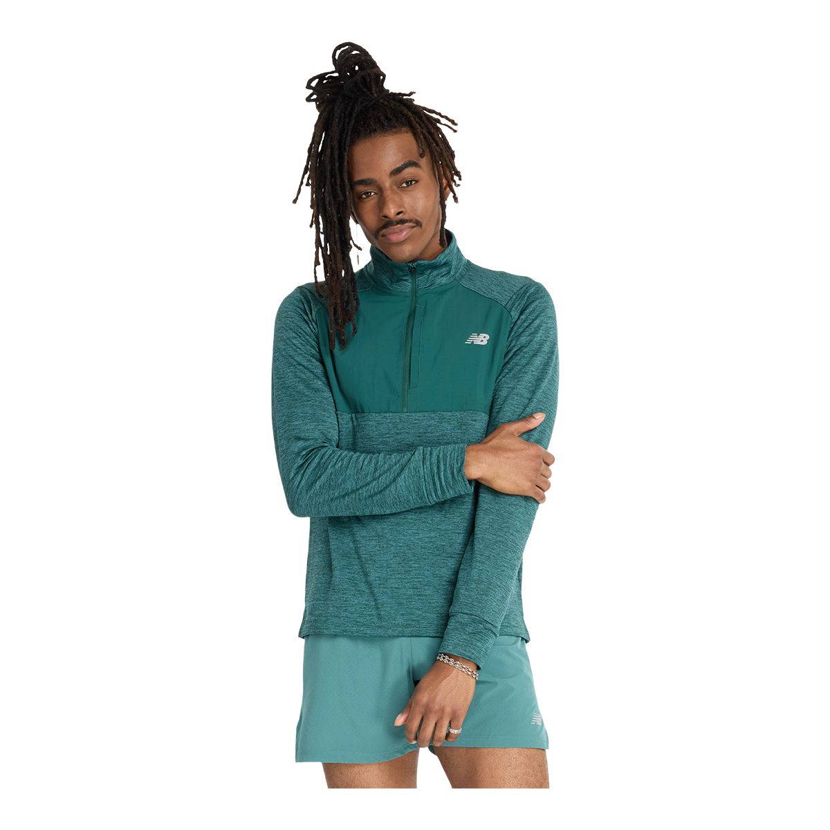New Balance Men's Athletics Heat Grid 1/2 Zip Long Sleeve Top