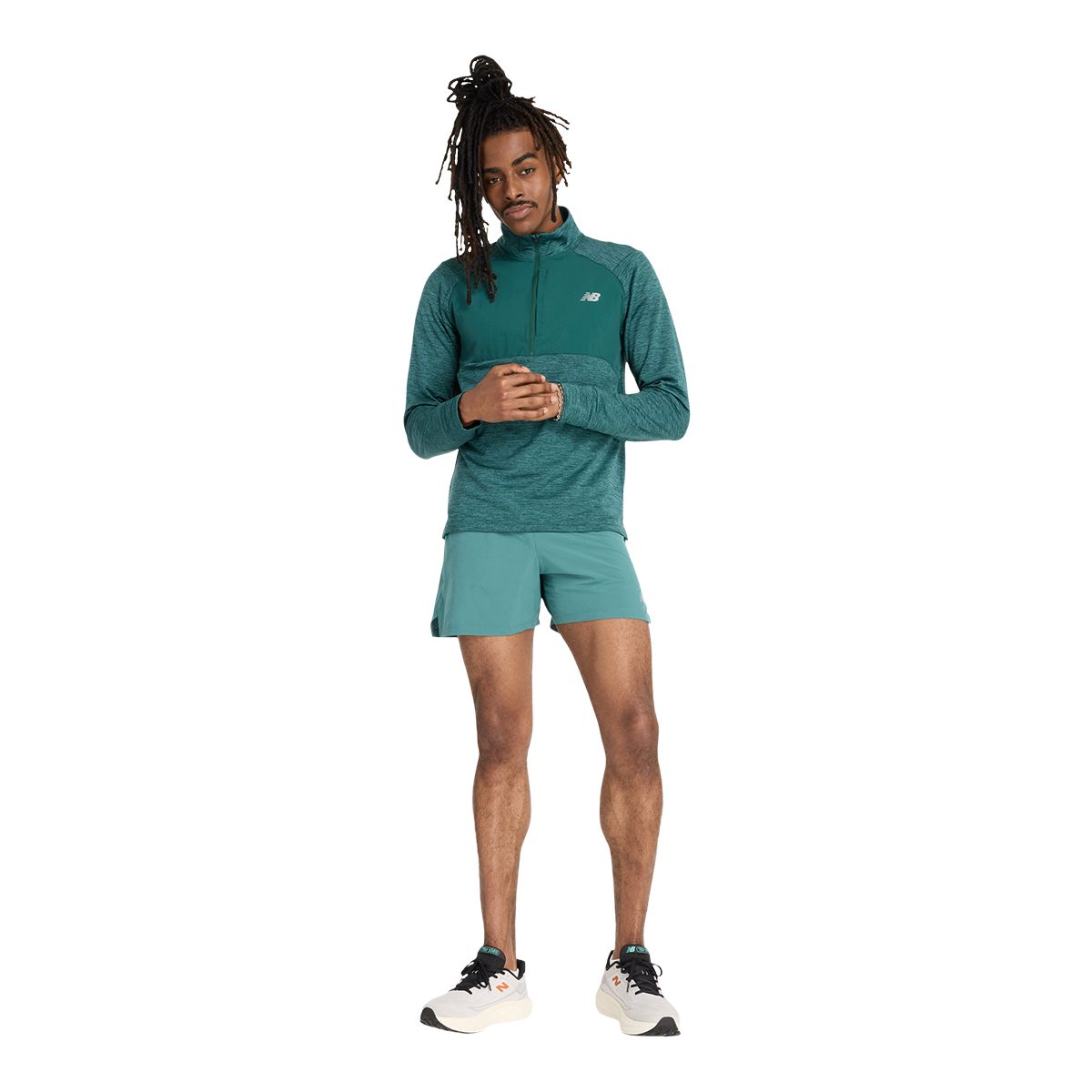 New Balance Men's Athletics Heat Grid 1/2 Zip Long Sleeve Top