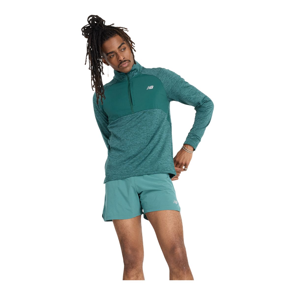 New Balance Men's Athletics Heat Grid 1/2 Zip Long Sleeve Top