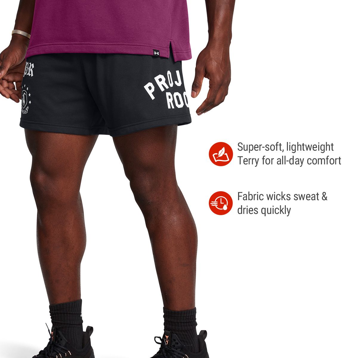 Under Armour Men's Project Rock Terry BOH Shorts