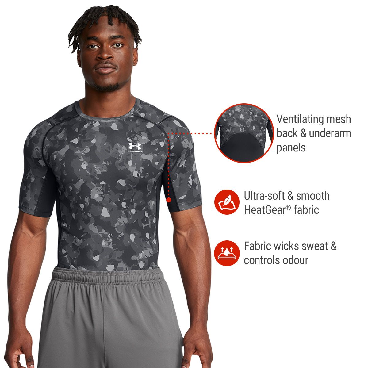 Under Armour Men's HeatGear© Armour Printed T Shirt