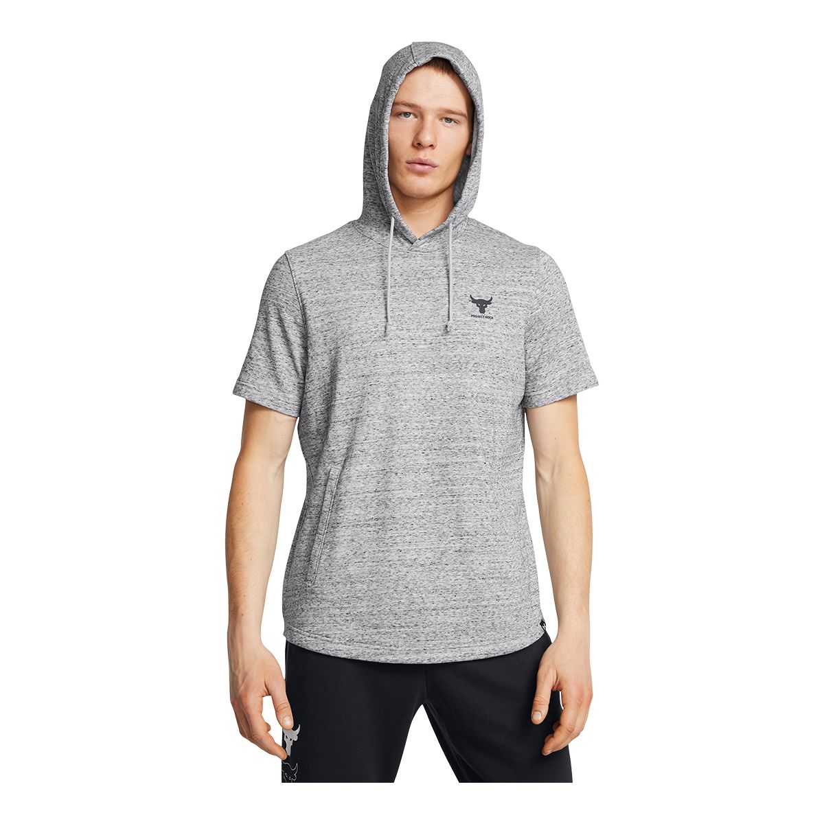 Under Armour Men's Project Rock Payoff Terry Short Sleeve Hoodie