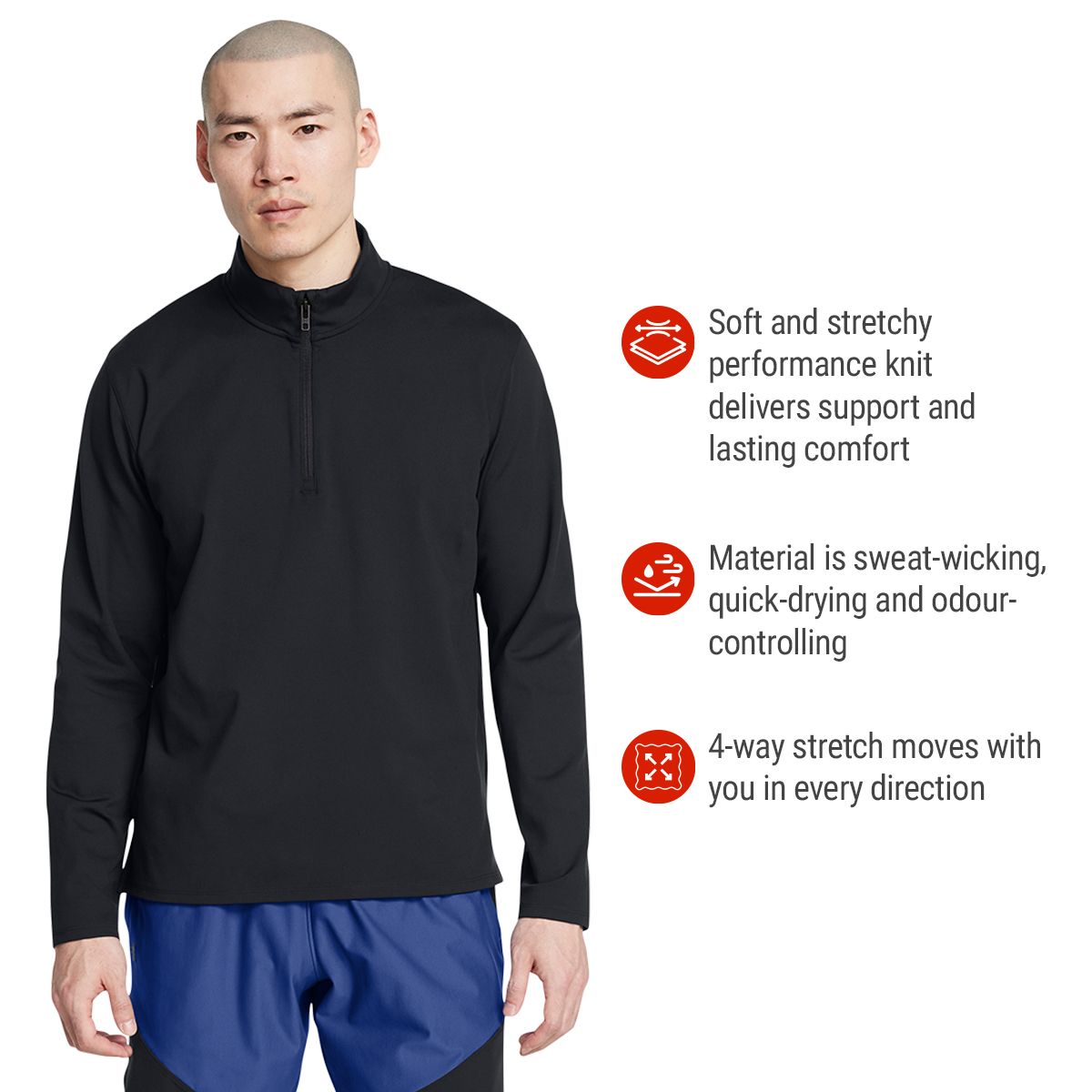 Under Armour Men's Meridian 1/4 Zip Long Sleeve Top
