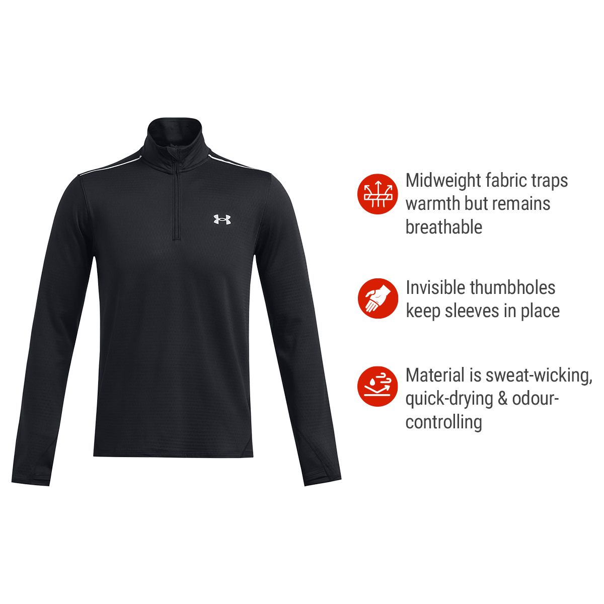 Under Armour Men's Vanish Cold Weather 1/4 Zip Long Sleeve Top