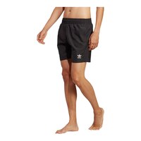 adidas Men's Adicolor Essentials Solid Swim Shorts Front_Three_Fourths_Angled_Left