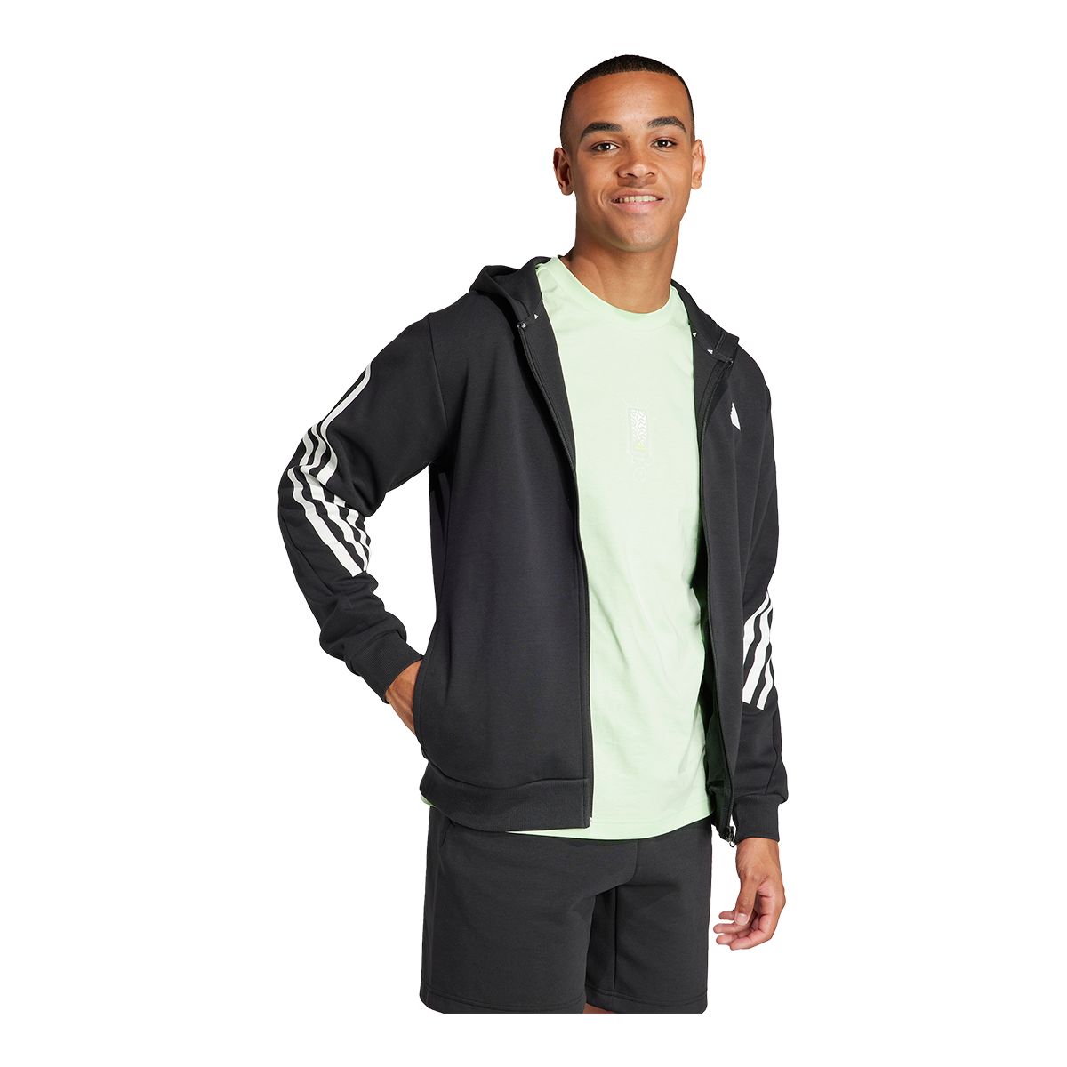 adidas Men's Future Icons 3-Stripes Full Zip Hoodie