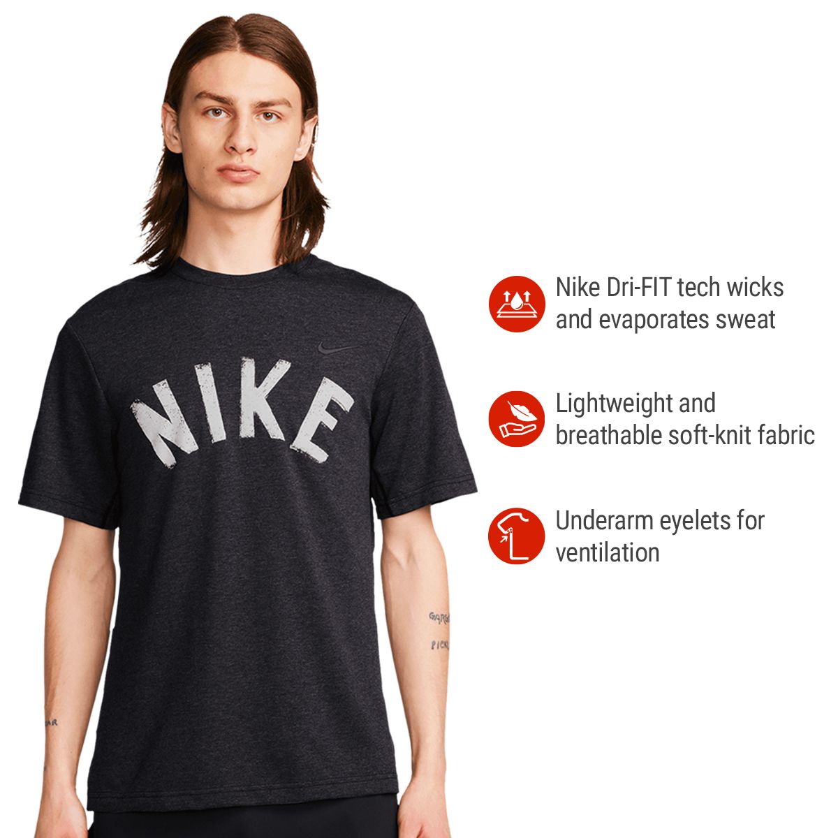 Nike Men's Dri-FIT Primary Swoosh T Shirt