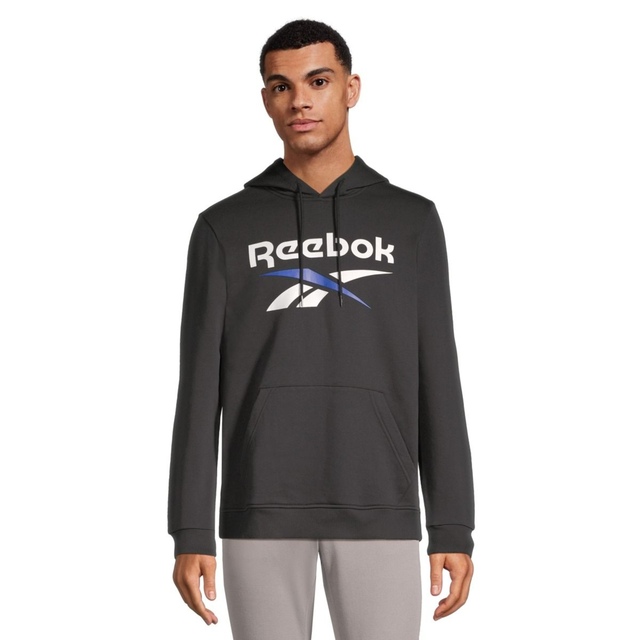 Reebok Men's Identity Fleece Stacked Logo Pullover Hoodie