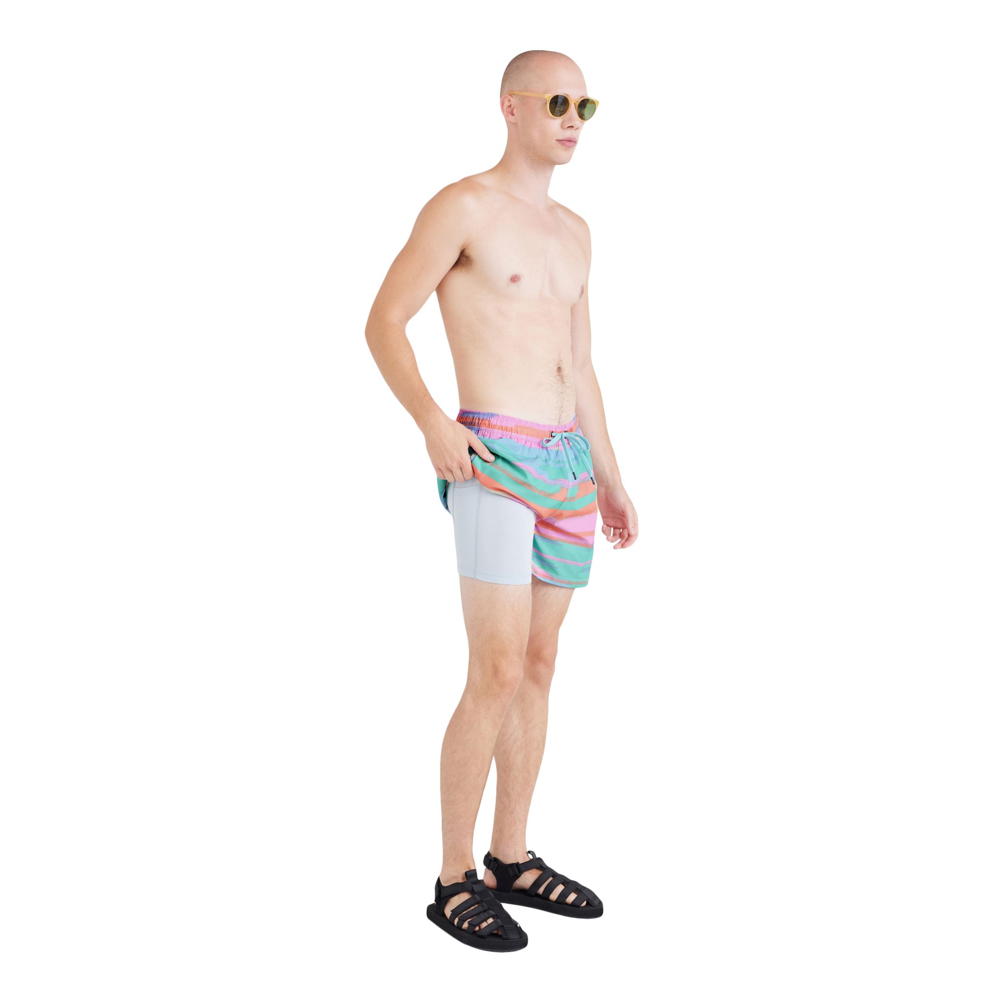 SAXX Men's Oh Buoy 5 Inch 2 in 1 Volley Shorts