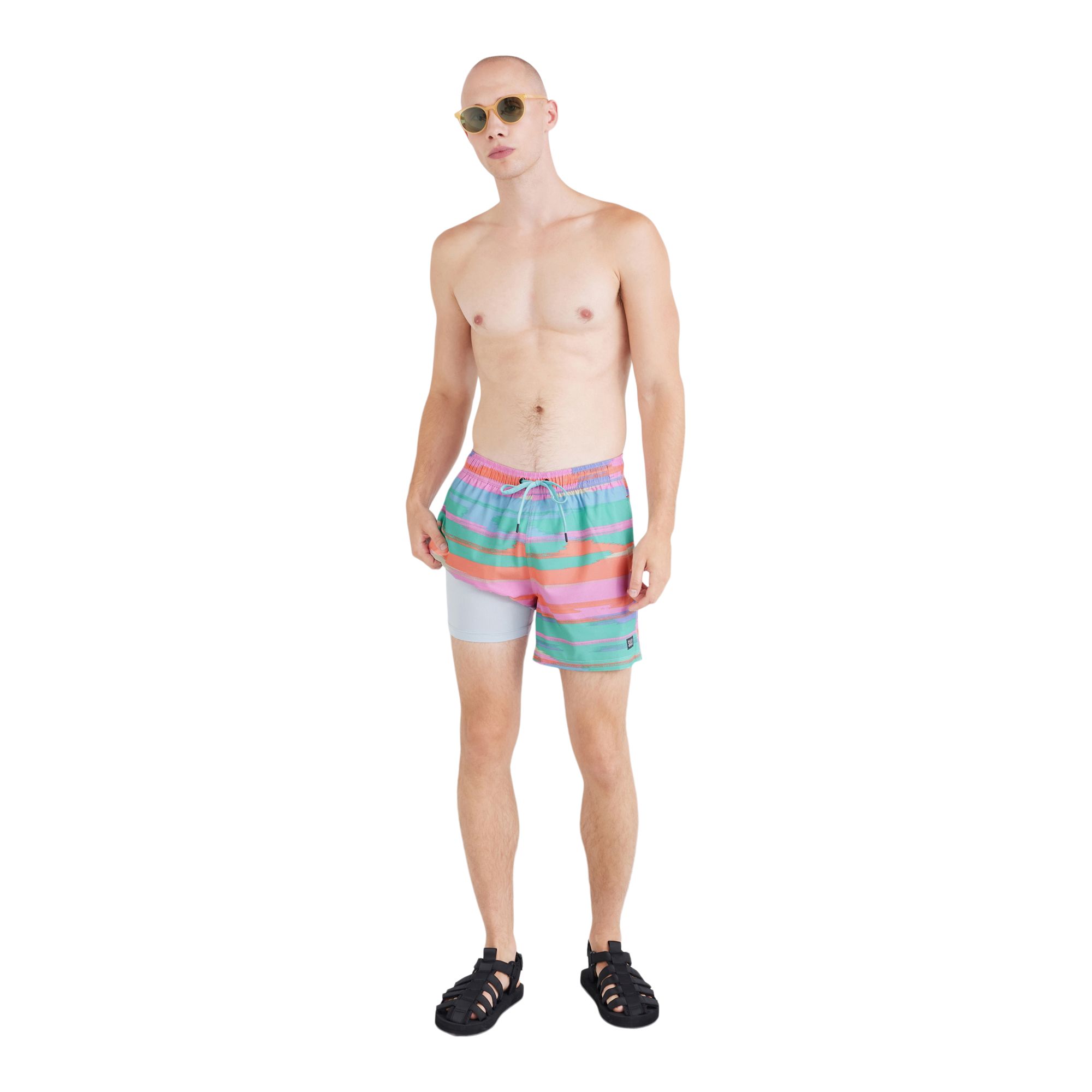 SAXX Men's Oh Buoy 5 Inch 2 in 1 Volley Shorts