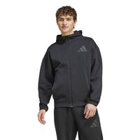 adidas Men's New Z.N.E. Full Zip Hooded Track Jacket Front_Flat