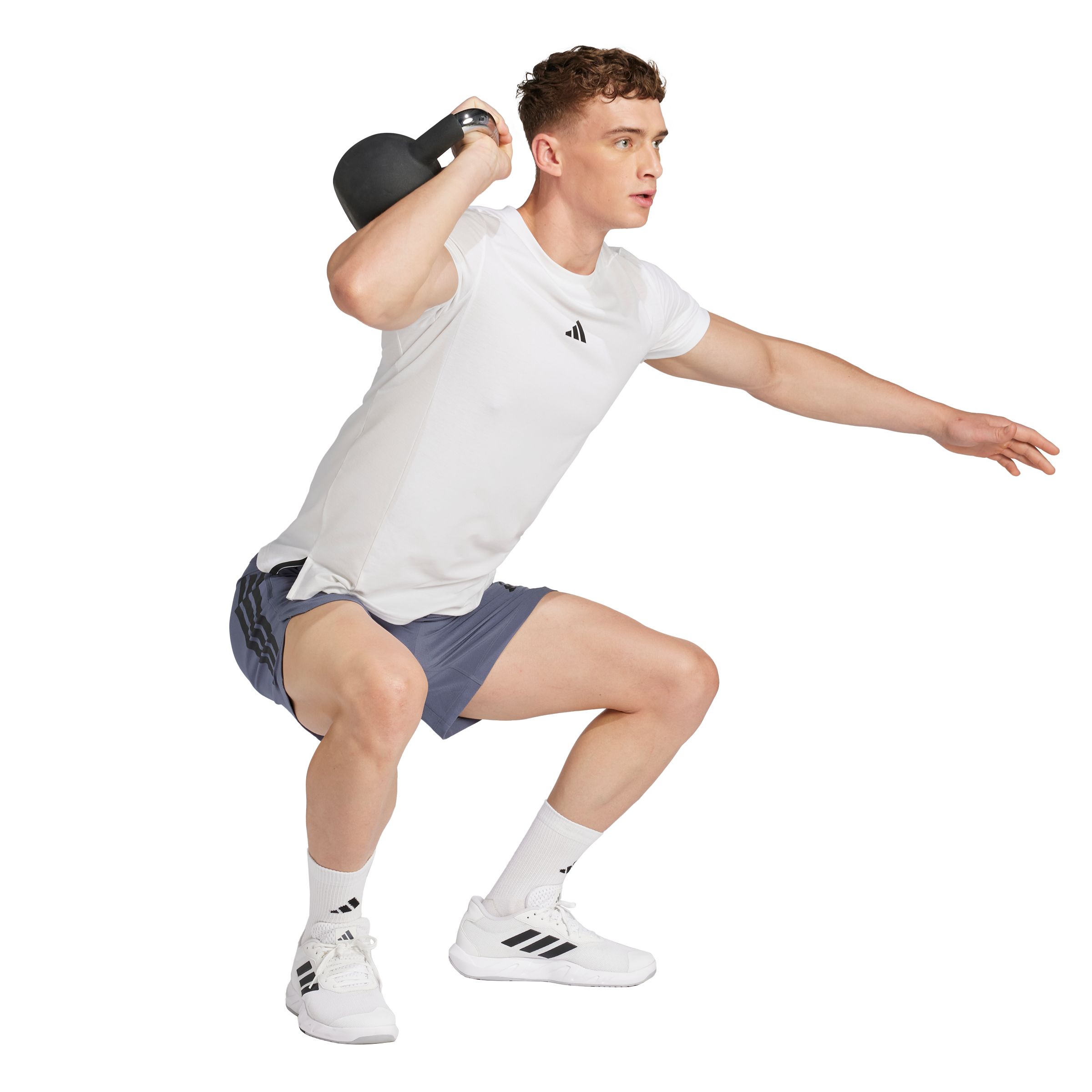 adidas Men's Power 3-Stripe 7 Inch Shorts