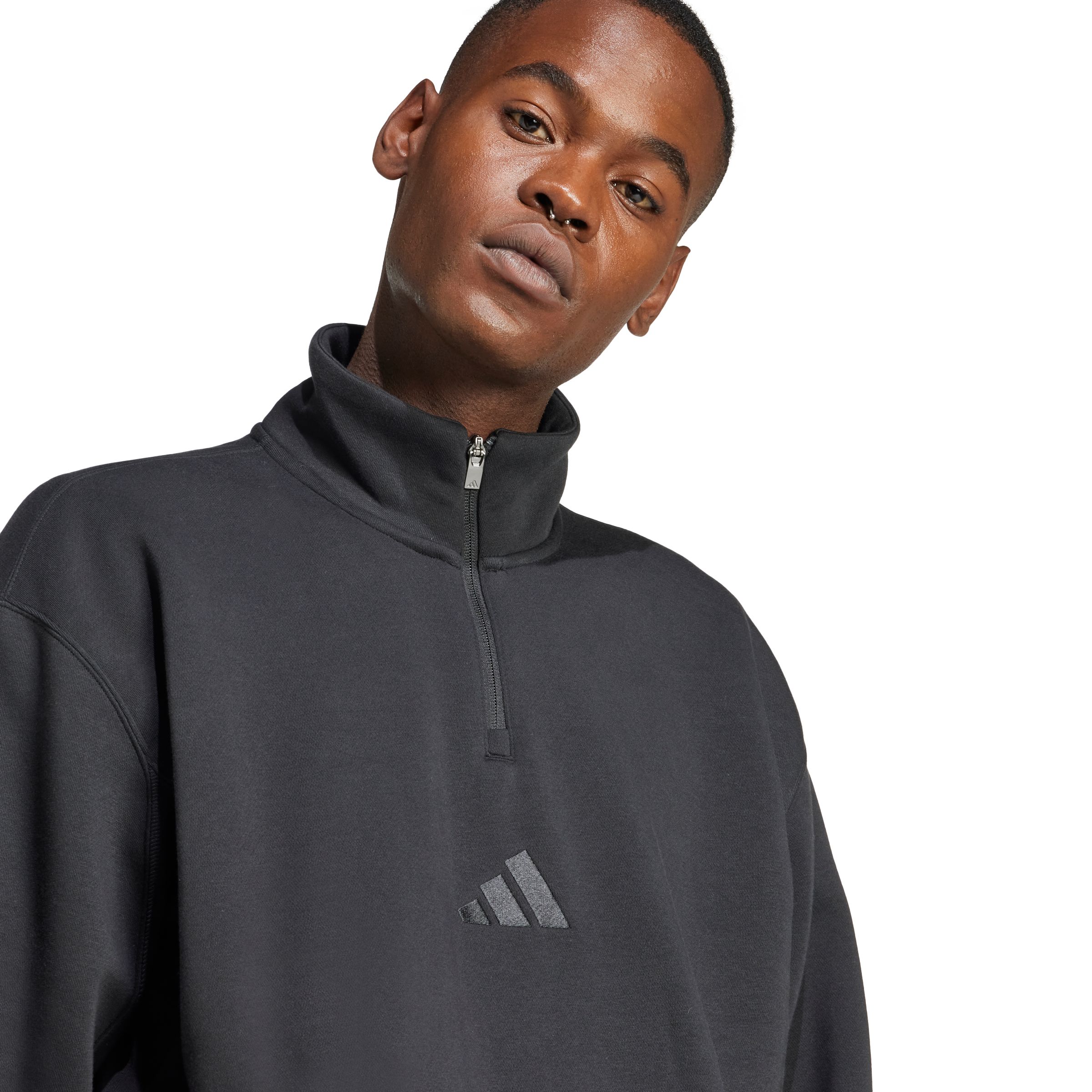 adidas Men's Sportswear ALL SZN Quarter Zip Long Sleeve Top