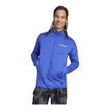 adidas Men's Terrex Xperior Fleece Full Zip Long Sleeve Top Front_Angled_Left
