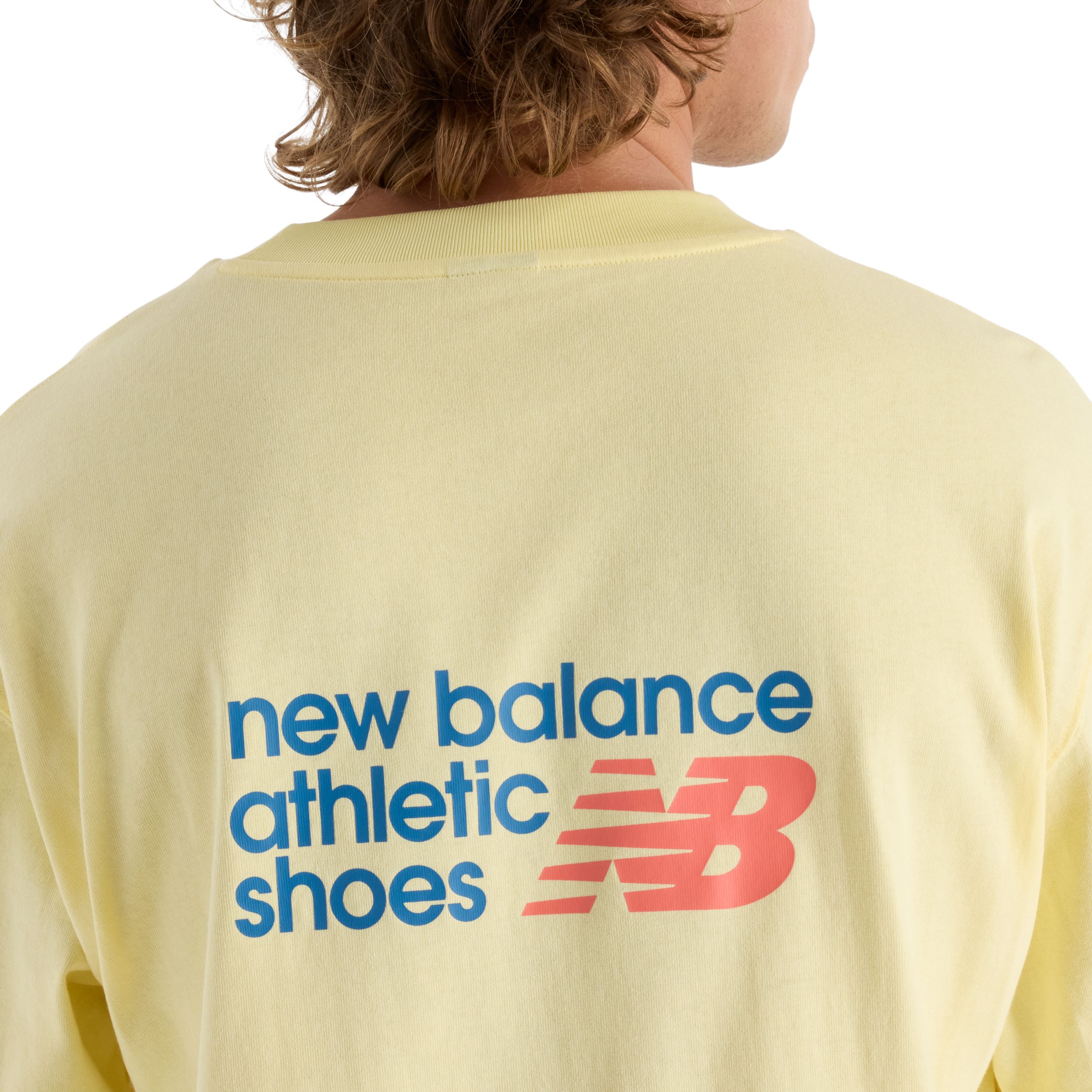 New Balance Men's Athletics BK Logo Long Sleeve T Shirt