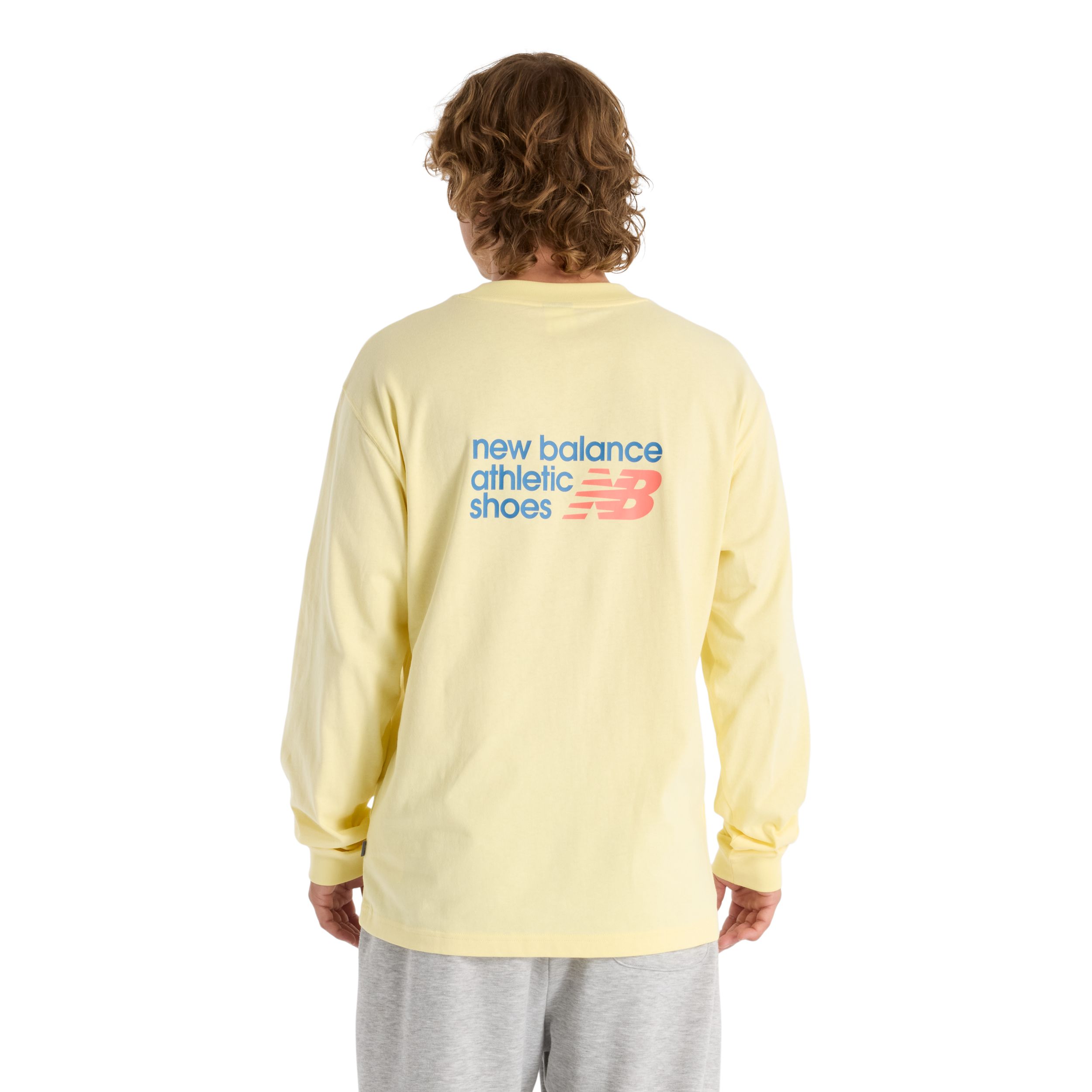 New Balance Men's Athletics BK Logo Long Sleeve T Shirt