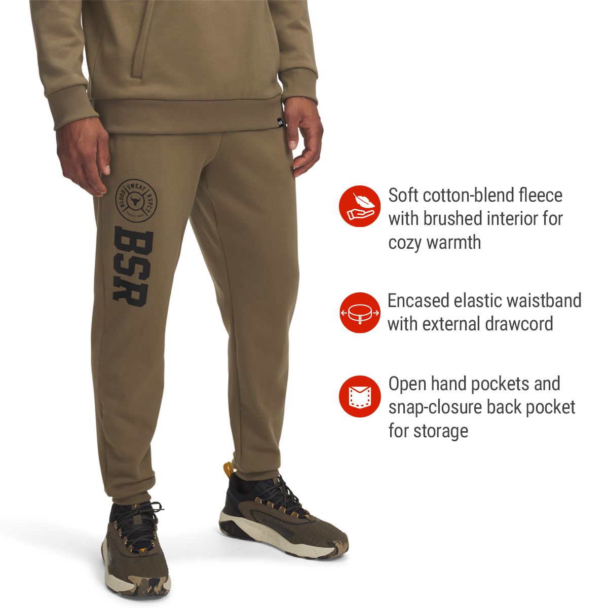 Under Armour Men's Project Rock Rival BSR Jogger Pants