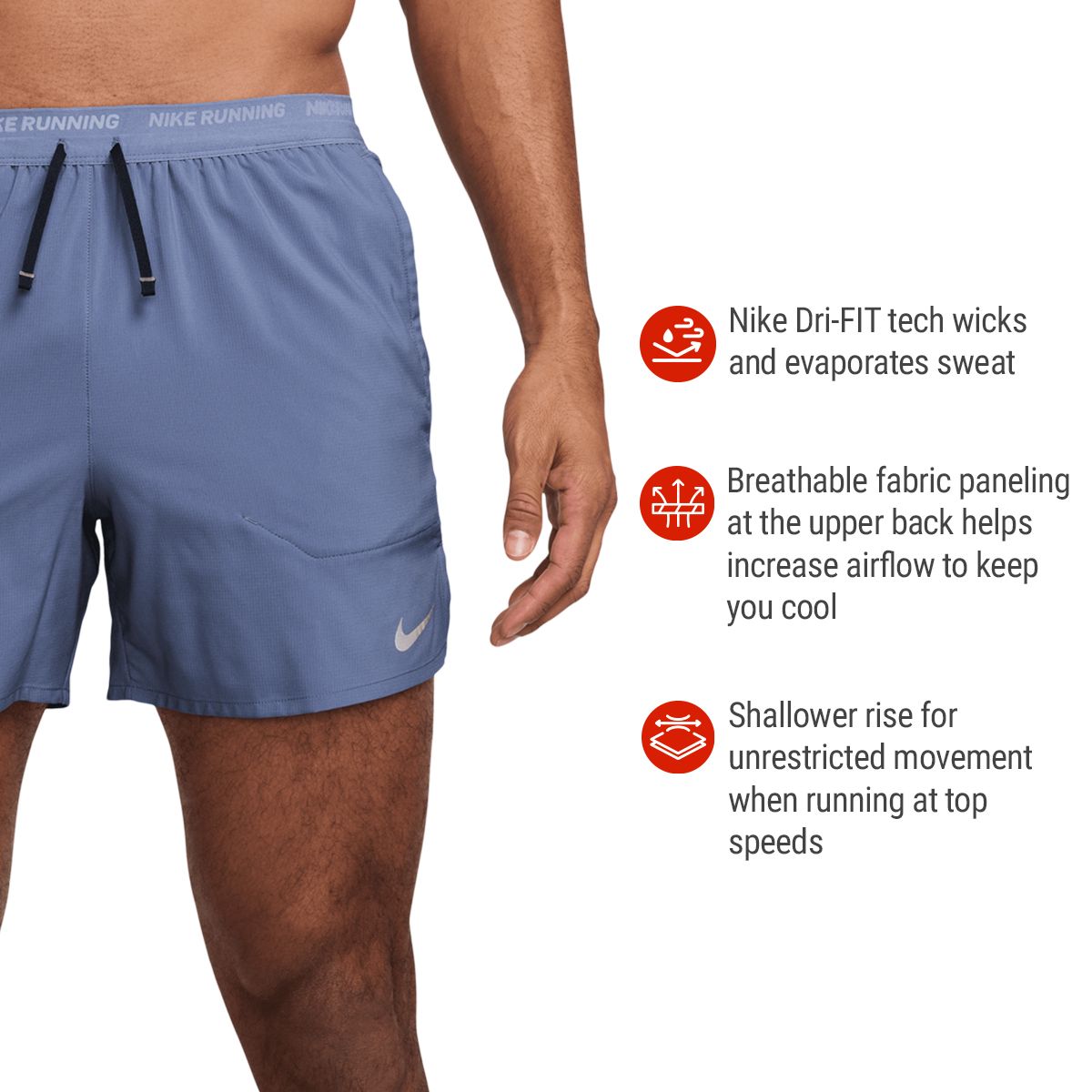 Nike Men's Dri-FIT Stride 5 Inch Brief Shorts