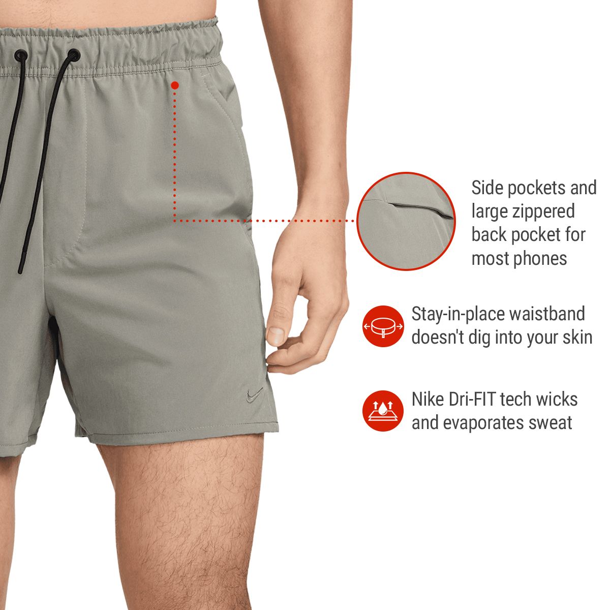 Nike Men's Dri-FIT Unlimited 5 Inch Unlined Shorts