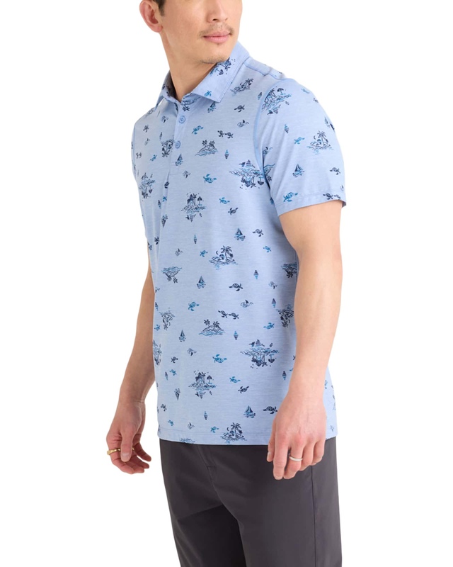 SAXX Men's DropTemp® Print Polo T Shirt