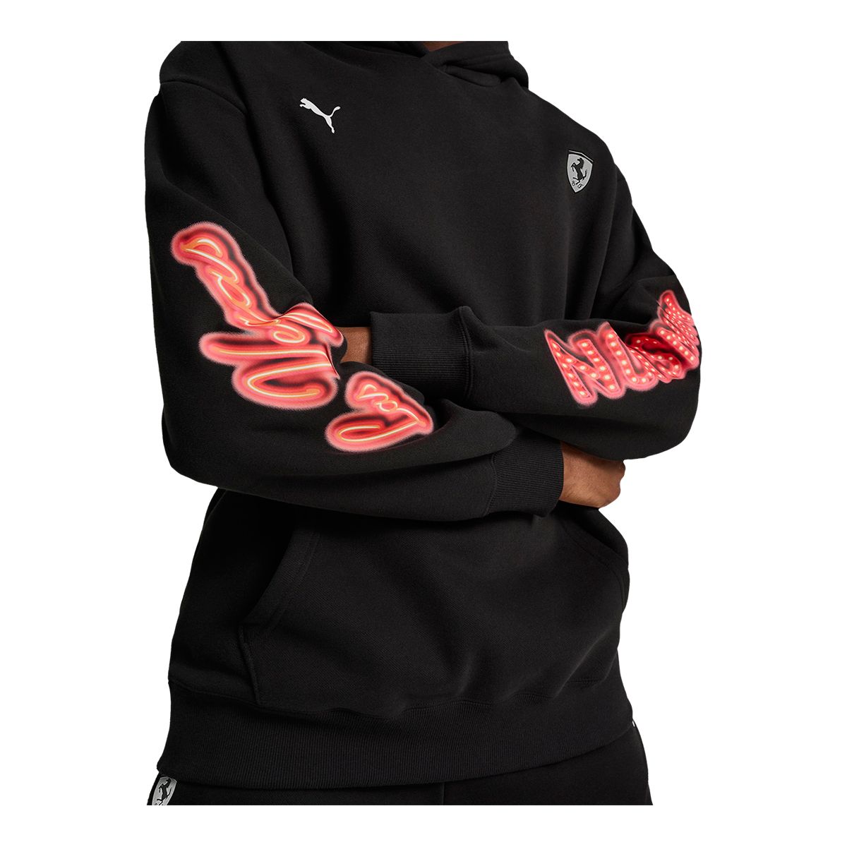 PUMA Men's Ferrari Race Neon Pullover Hoodie