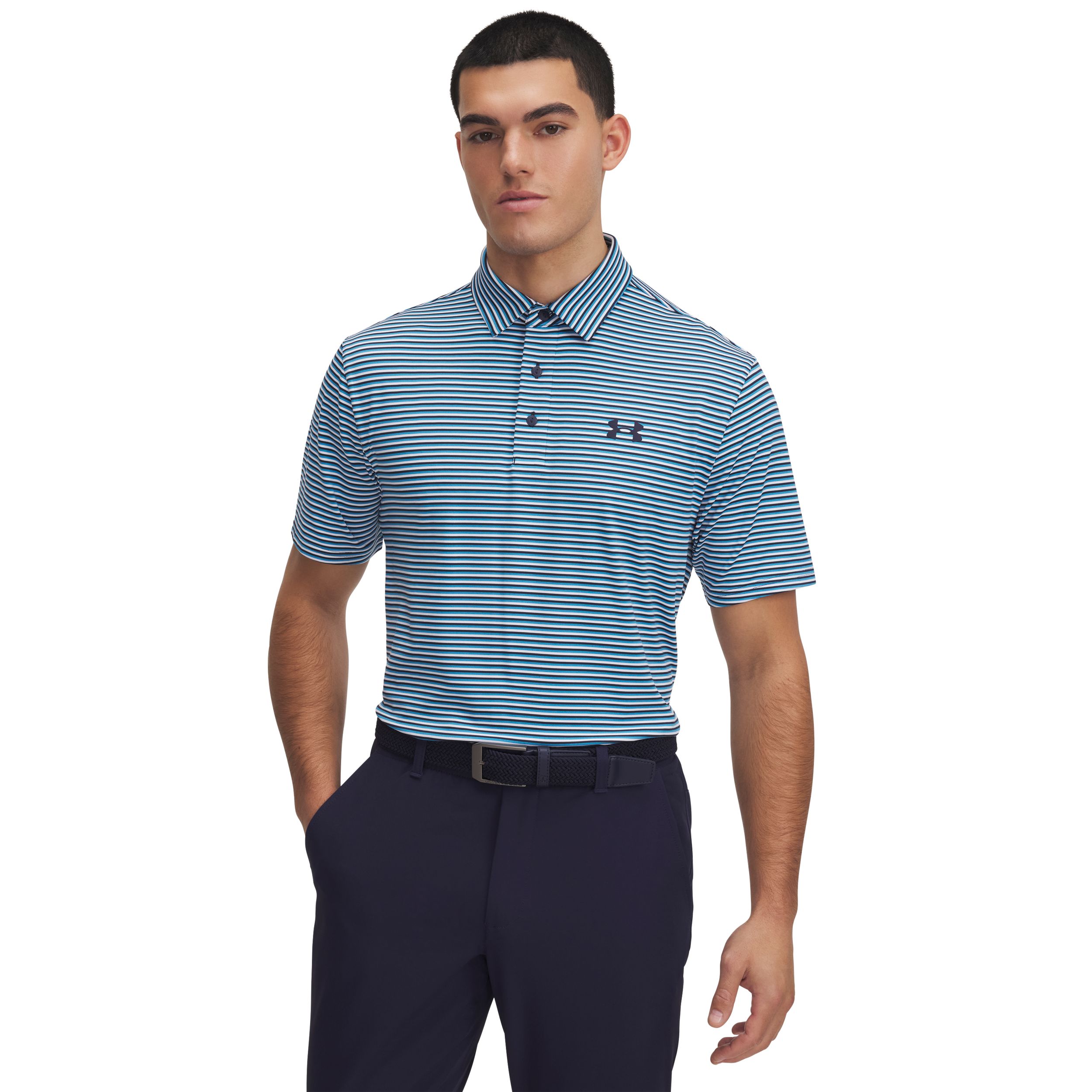 Under Armour Golf Men's Playoff 3.0 Stripe Polo T Shirt
