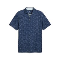 PUMA Men's MATTR Peach Stand Polo T Shirt Front_Flat