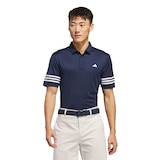 adidas Golf Men's Core 3-Stripe Polo T Shirt Front_Flat