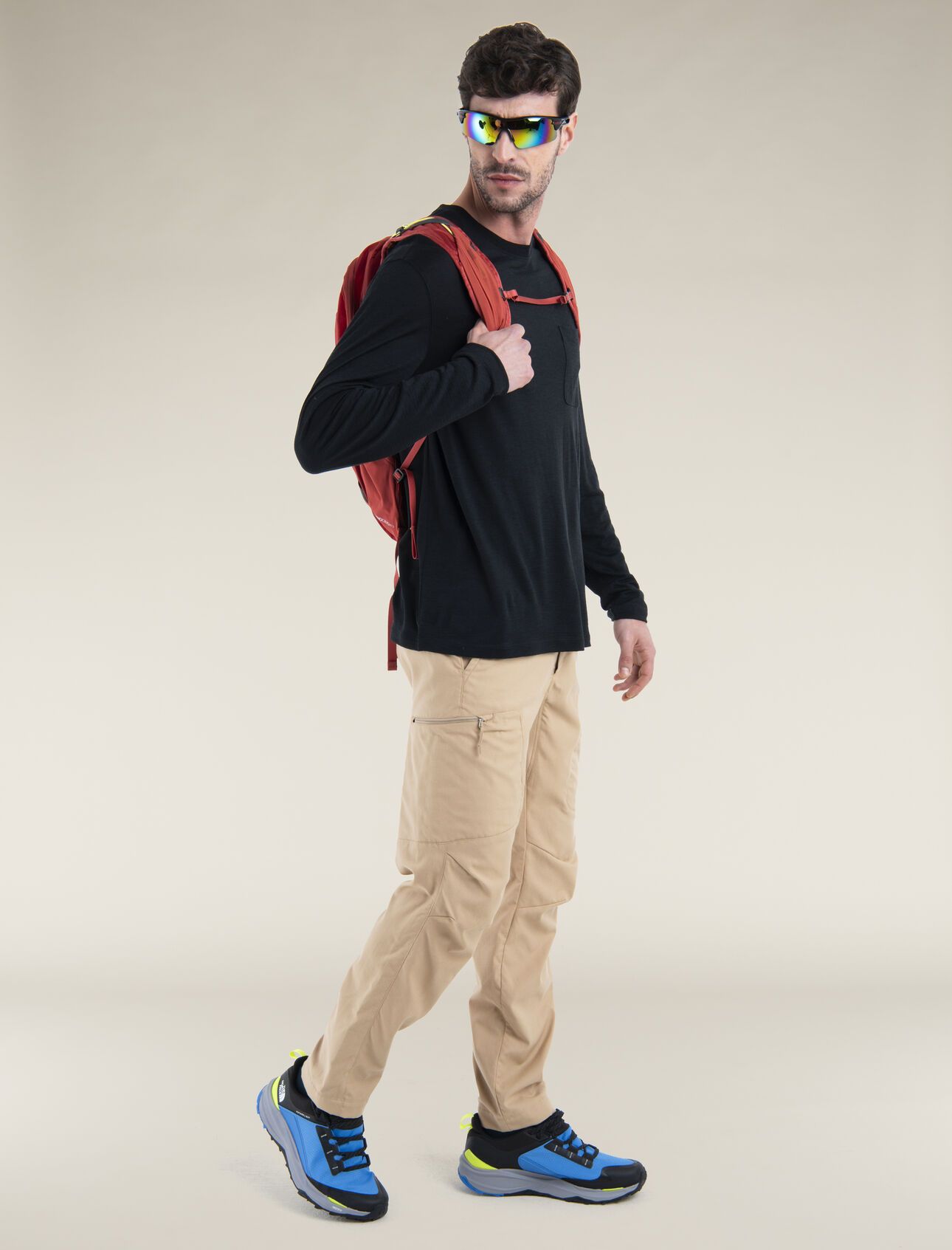 Icebreaker Men's 150 Tech Lite Relaxed Pocket Long Sleeve T Shirt