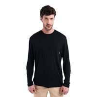 Icebreaker Men's 150 Tech Lite Relaxed Pocket Long Sleeve T Shirt Front_Flat