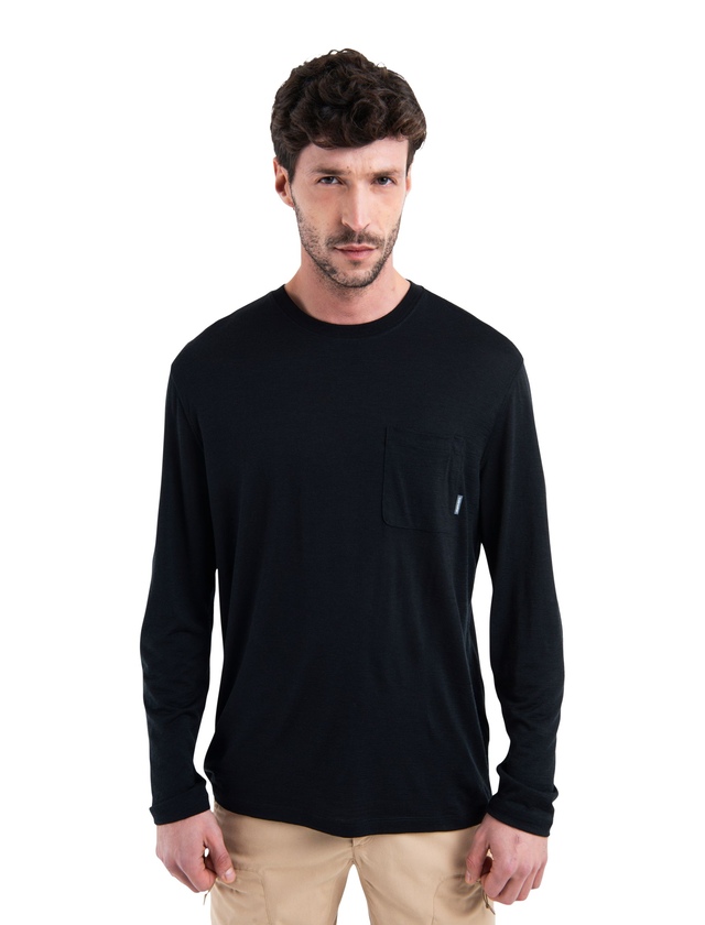 Icebreaker Men's 150 Tech Lite Relaxed Pocket Long Sleeve T Shirt