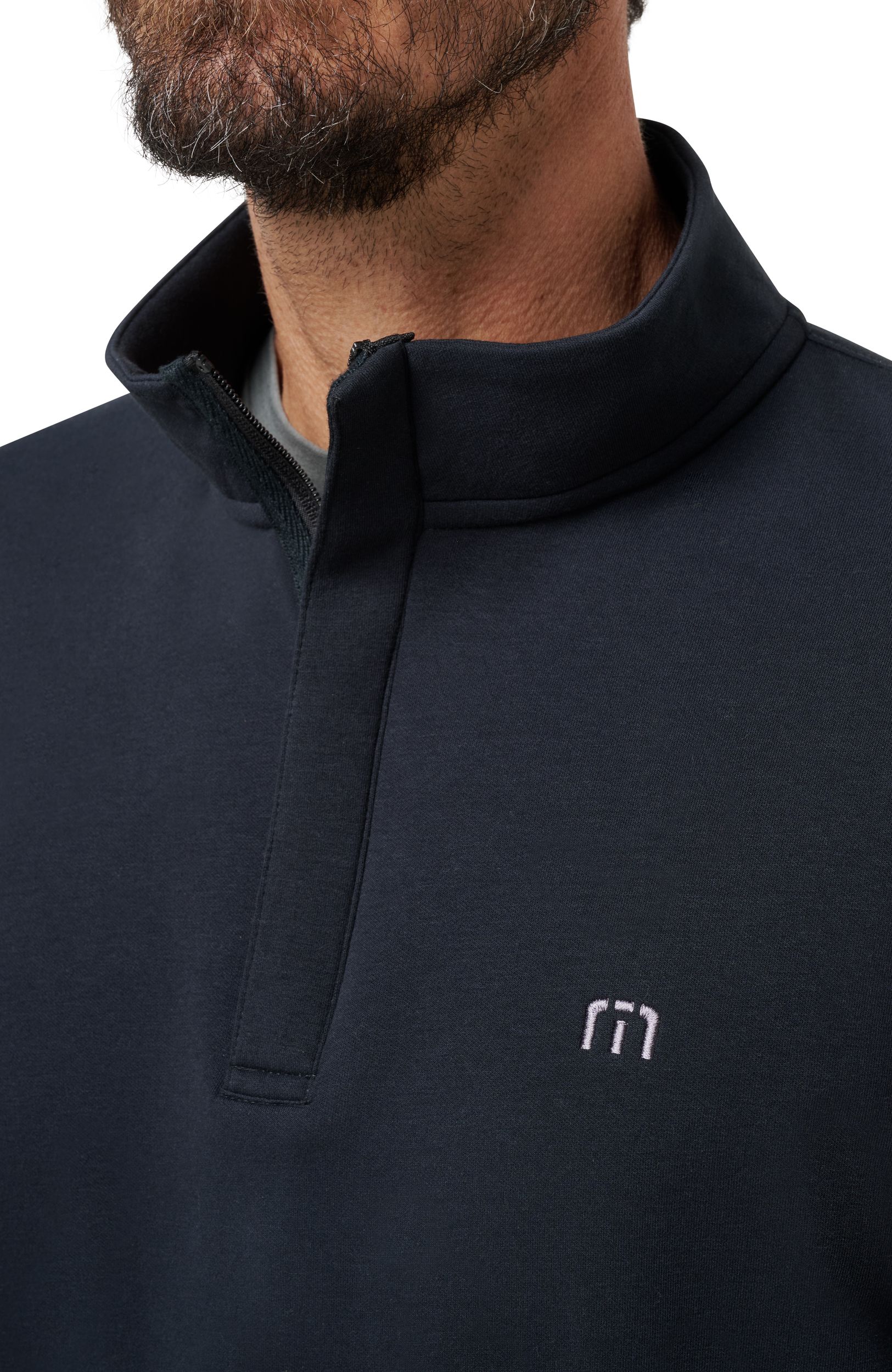 TravisMathew Men's Cloud 2.0 Quarter Zip Long Sleeve Polo Top