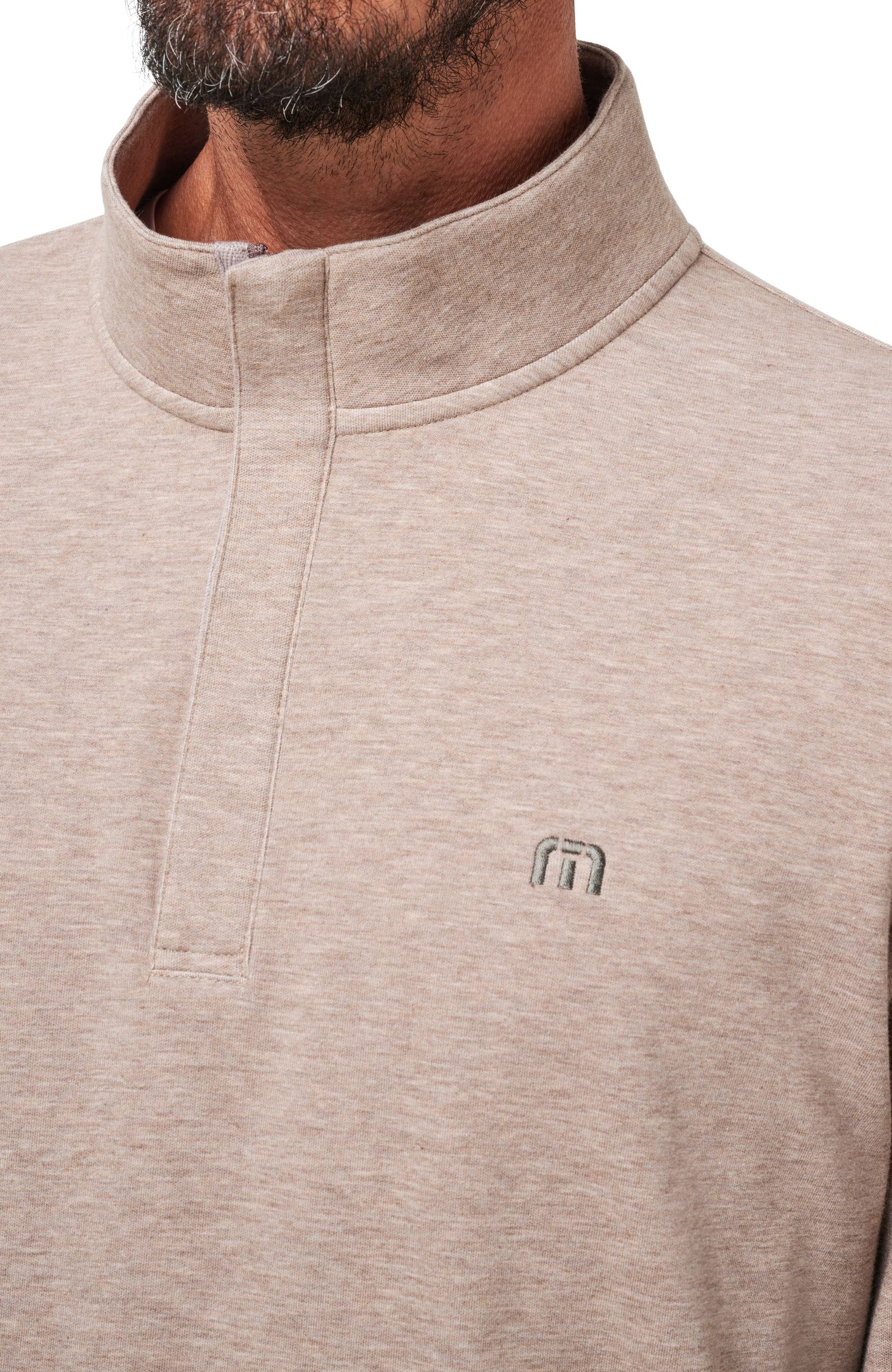 TravisMathew Men's Cloud 2.0 Quarter Zip Long Sleeve Polo Top